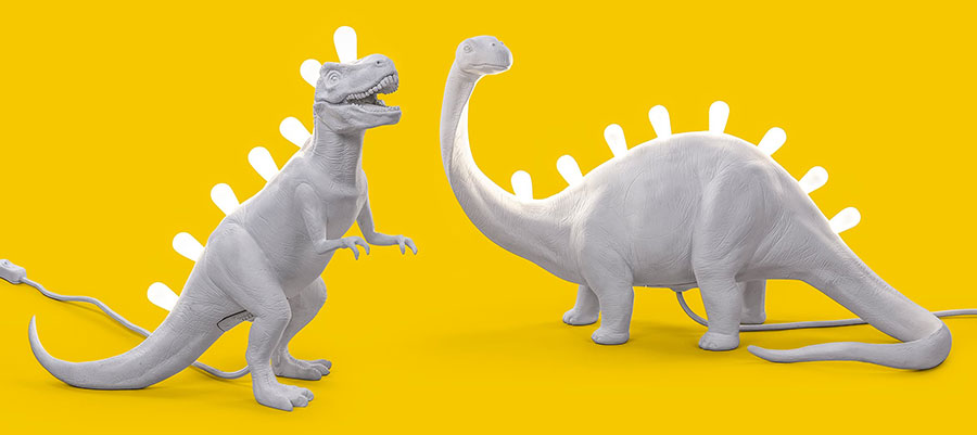 Modello di lampada a forma di dinosauro