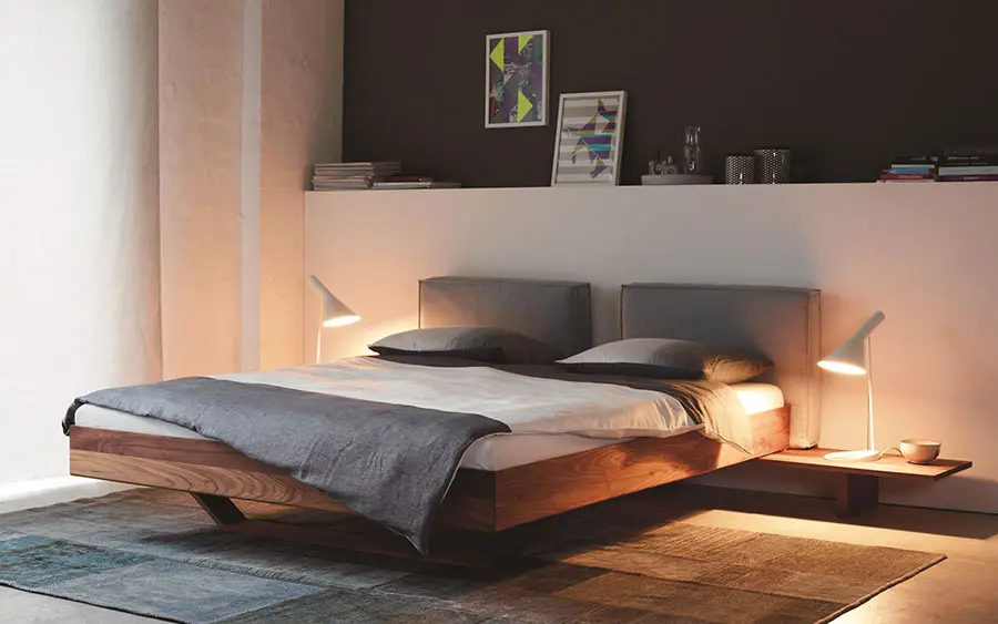 Modello di letto in legno moderno n.03