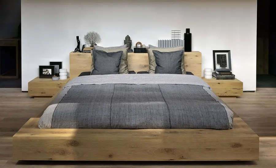 Modello di letto in legno moderno n.04