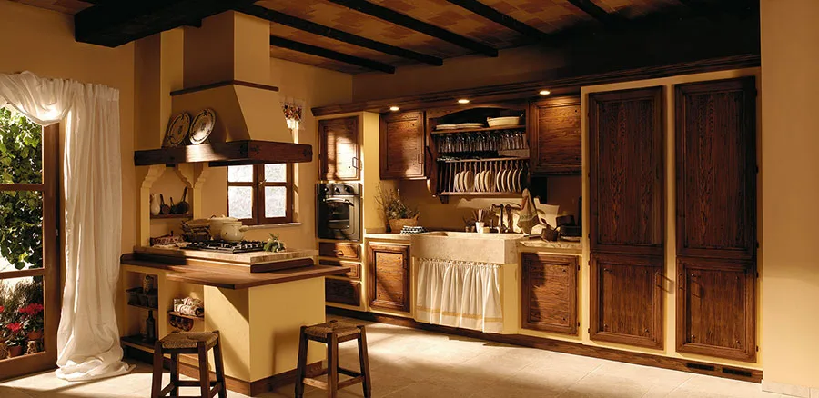 Modello di cucina provenzale in legno n.25