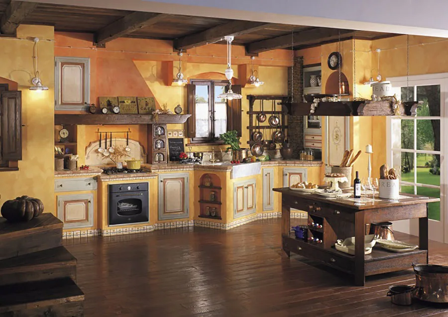 Modello di cucina provenzale in legno n.30