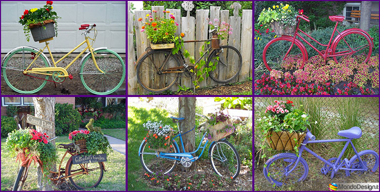 Riciclare Vecchie Biciclette Giardino