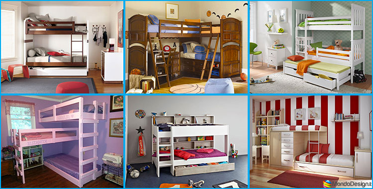 Camerette per bambini con 3 letti: 25 idee di arredo originali ... Idee arredo cameretta