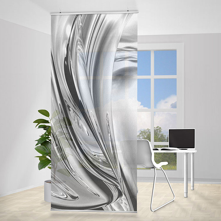 Home fashion 86095   Tenda a pannello con stampa digitale Rochelle A: 245 x L: 60 cm 703 grigio tessuto decorativo effetto seta 