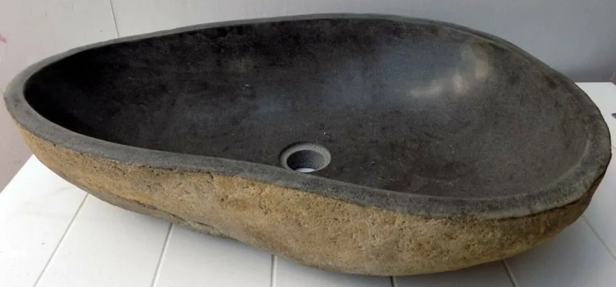 Modello di lavabo bagno in pietra di fiume n.03