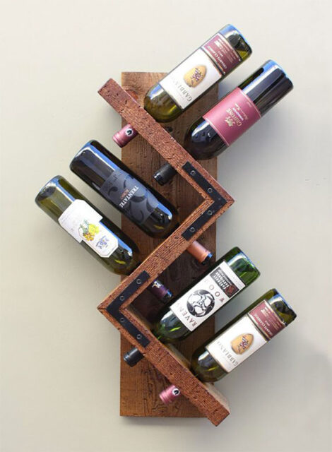 Portabottiglie Di Vino A Sospensione - Design A Catena In Ferro, Supporto Creativo Per Bottiglie - Foto 9