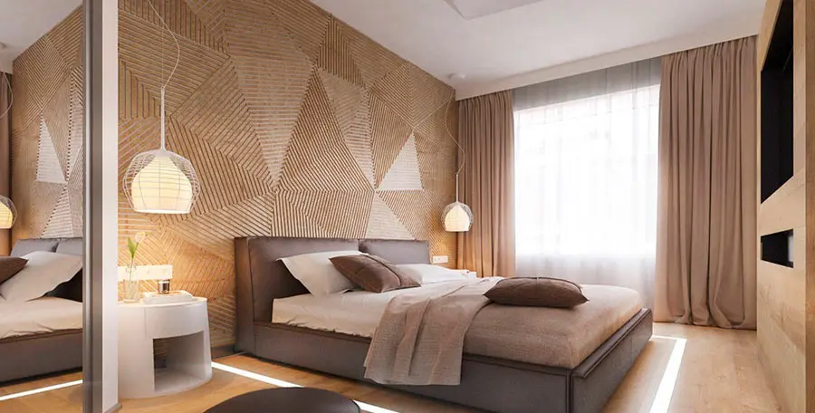 Idee per pareti in legno in camera da letto