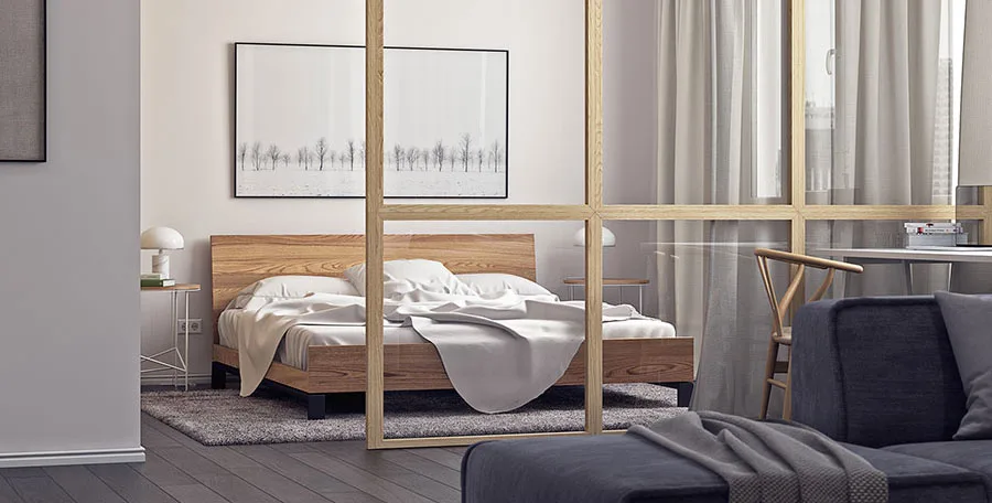 Camera da letto stile nordico