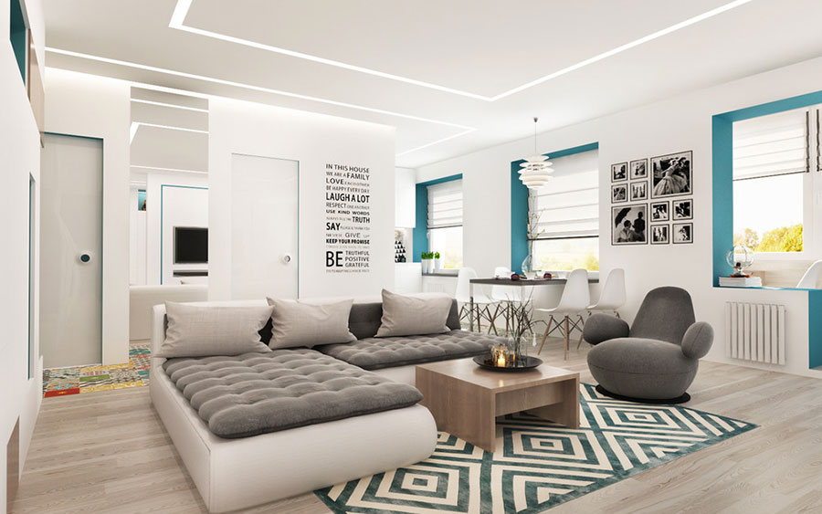 Come arredare una casa di 50 mq: ecco 5 progetti di design ... Progetto casa 50 mq