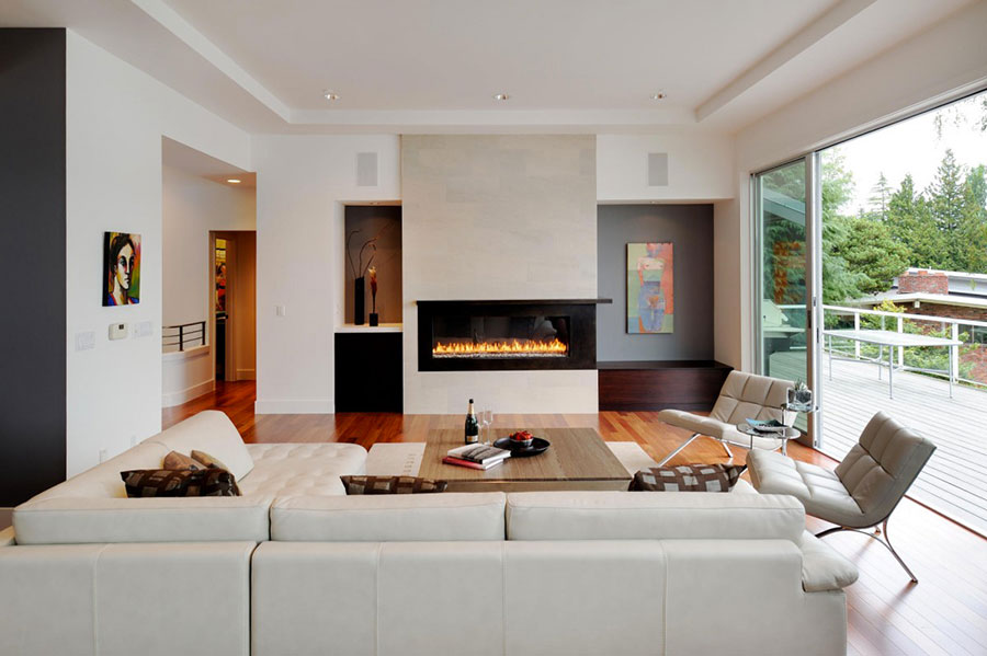 Salotti con camino: tante idee di arredo dal design moderno ... Salotto design