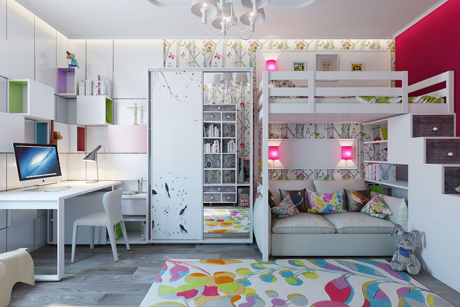 Come arredare la cameretta di una bimba: 20 idee originali ... Idee arredo cameretta