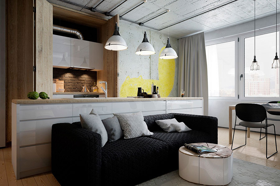 Come arredare open space cucina soggiorno: ecco 40 idee fotografiche ... Idee arredo soggiorno cucina