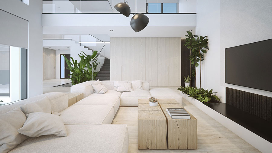 Soggiorno minimal: 25 idee per un arredamento dal design essenziale ... Idee di arredo soggiorno