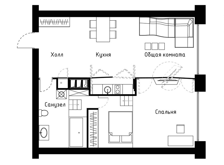 Come arredare una casa di 60 mq: tante idee dal design moderno ... Casa di 60 mq