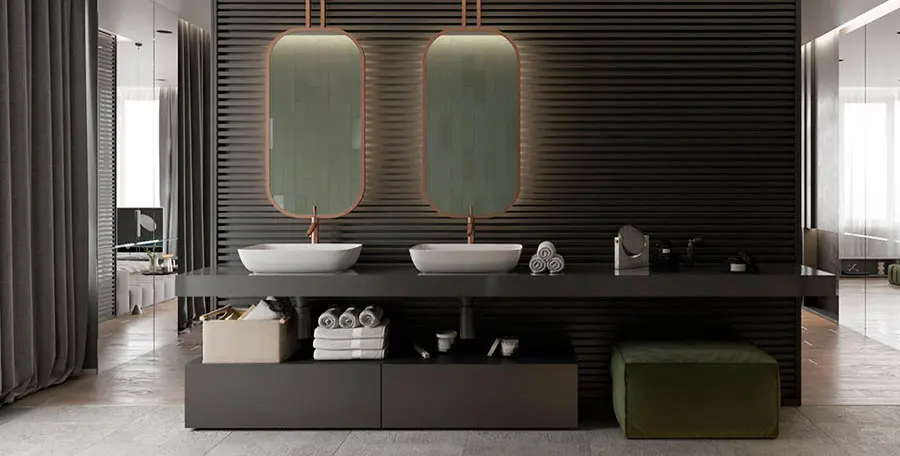Come progettare un bagno con doppio lavabo
