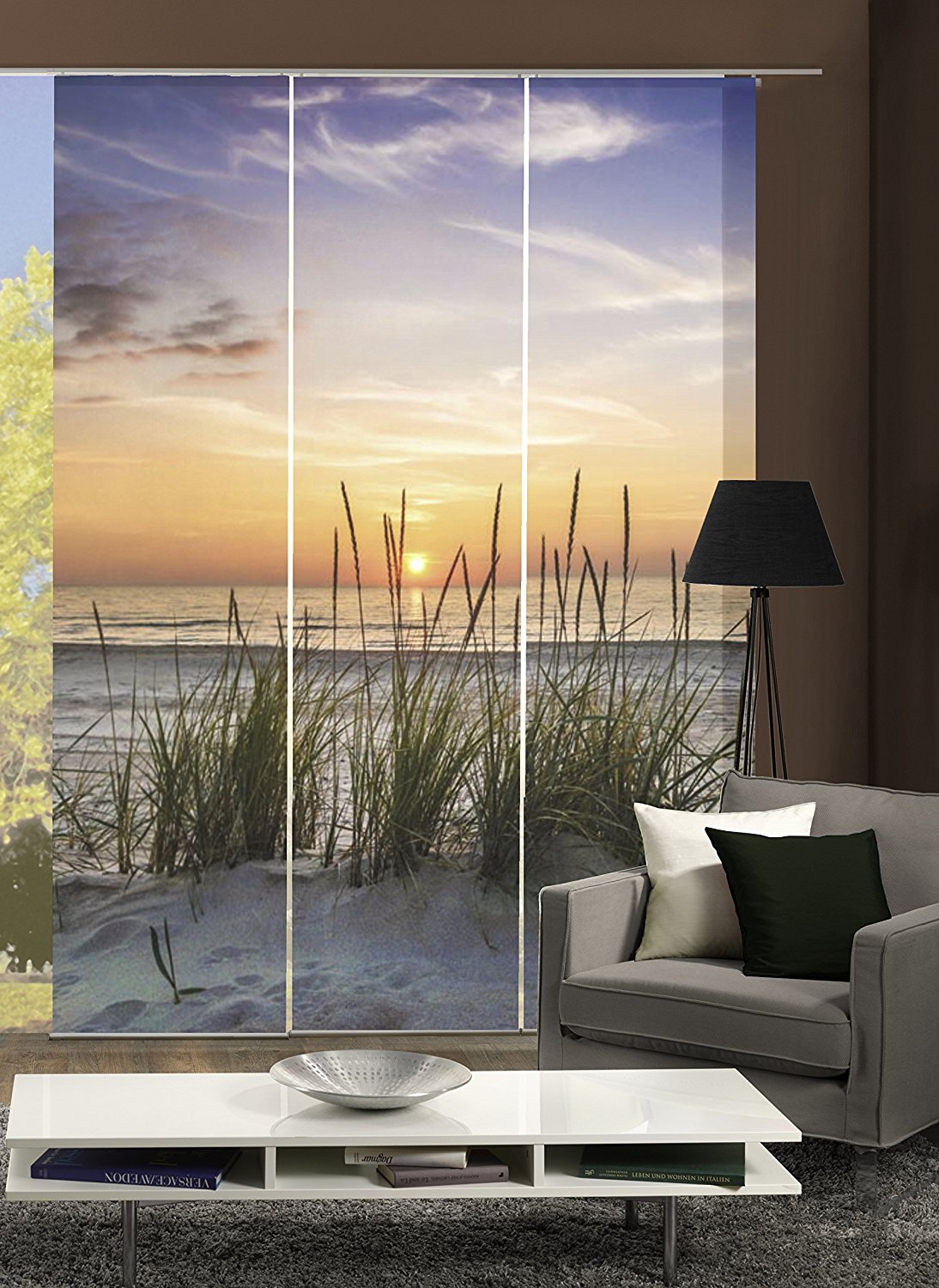 Just Contempo Tende A Pannello In Voile Trasparente Con Passanti - 100% Poliestere