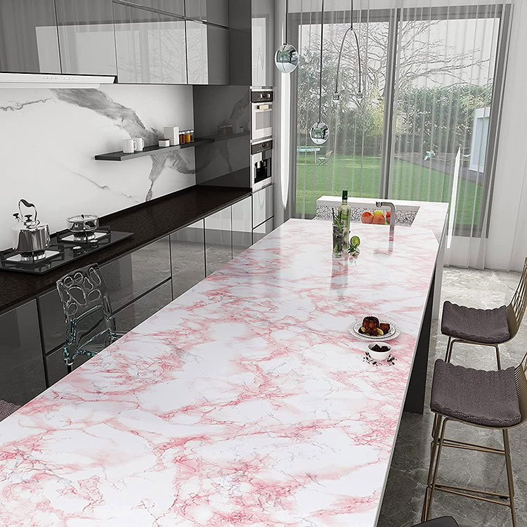 Idee per top cucina in marmo rosa n.03
