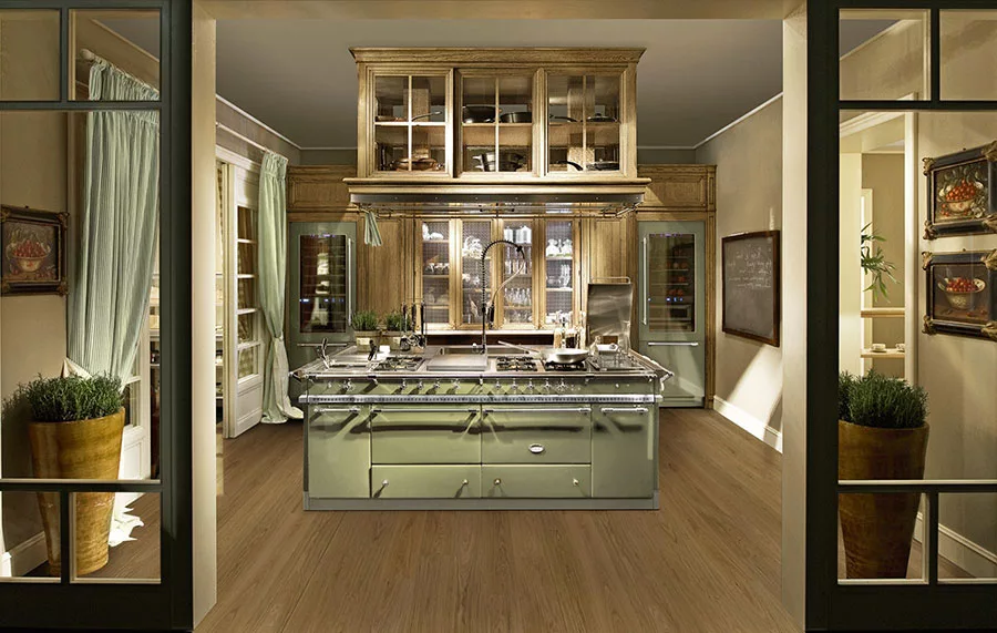 Modello di cucina classica con isola centrale de L'Ottocento n.05