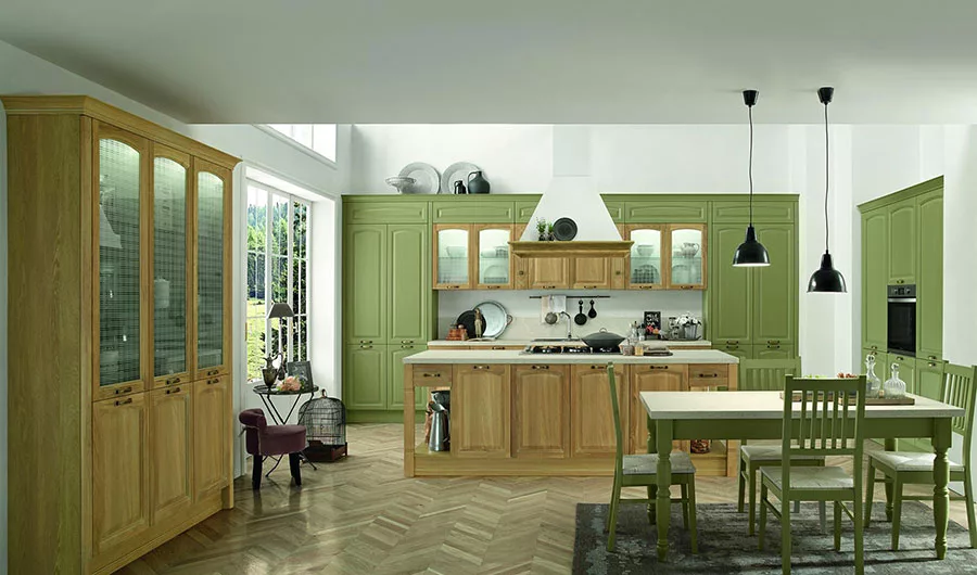 Modello di cucina classica con isola centrale di Colombini Casa n.03
