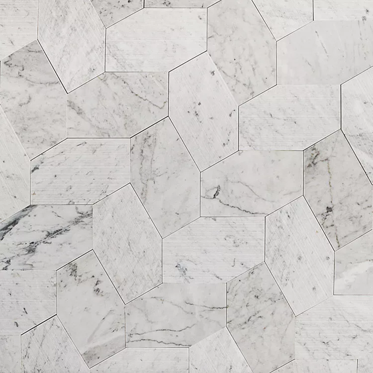 Modello di pavimento in marmo bianco n.02