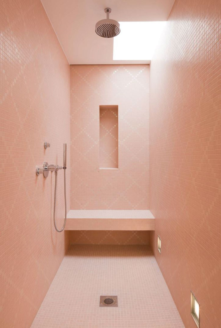 Piastrelle per bagno rosa 01