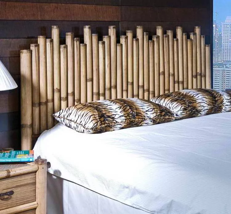 Testiera letto fai da te in bambu 3
