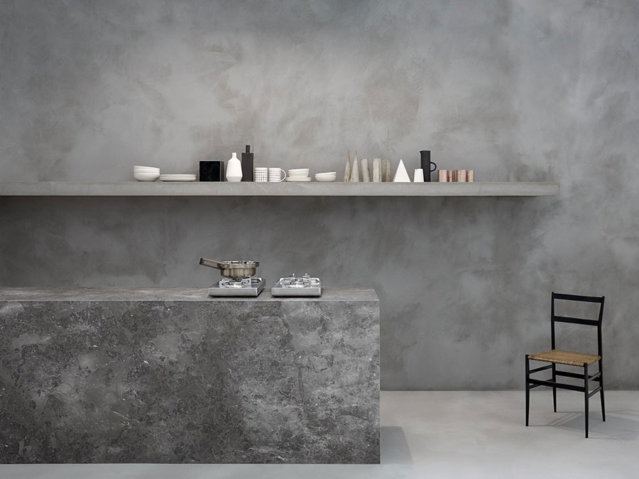 Modello di pavimento per cucina moderna in marmo 01