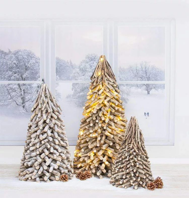 Modello di albero di Natale moderno in legno n.02