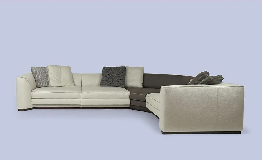 Modello di divano con angolo tondo n.02