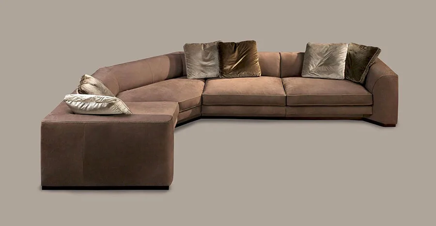 Modello di divano con angolo tondo n.04