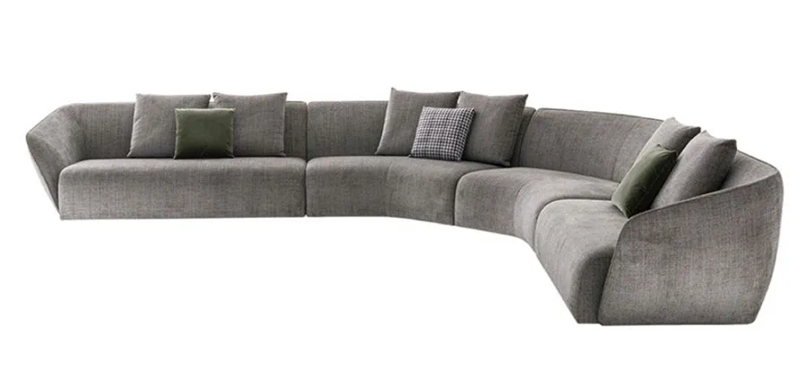 Modello di divano con angolo tondo n.05