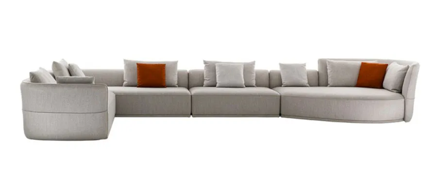 Modello di divano con angolo tondo n.06