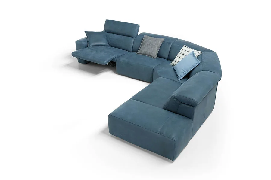 Modello di divano con angolo tondo n.17