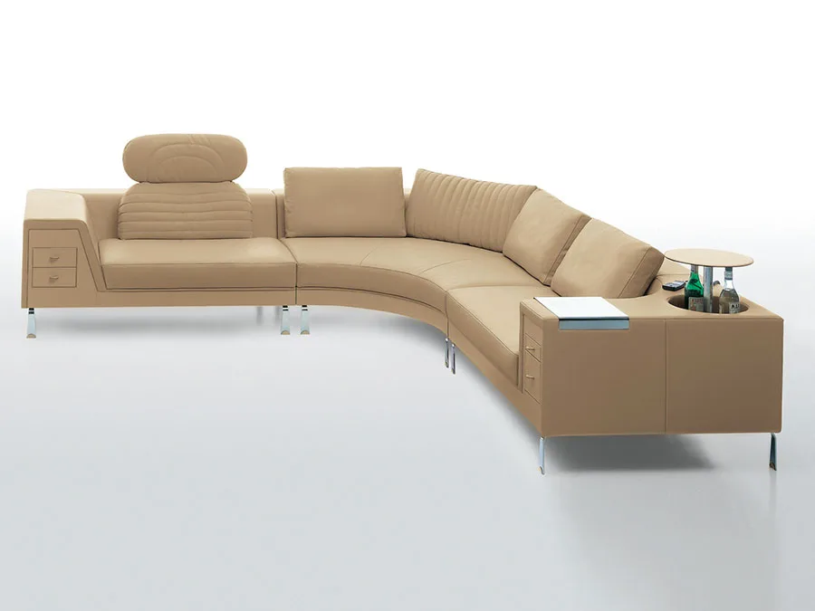 Modello di divano con angolo tondo n.28