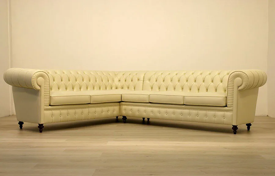 Modello di divano Divano Chesterfield angolare n.02