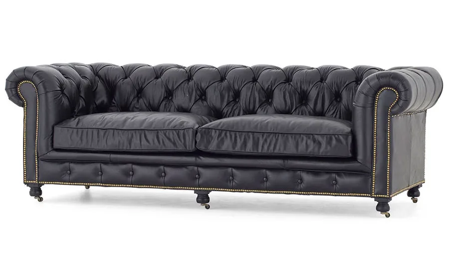 Modello di divano Divano Chesterfield nero