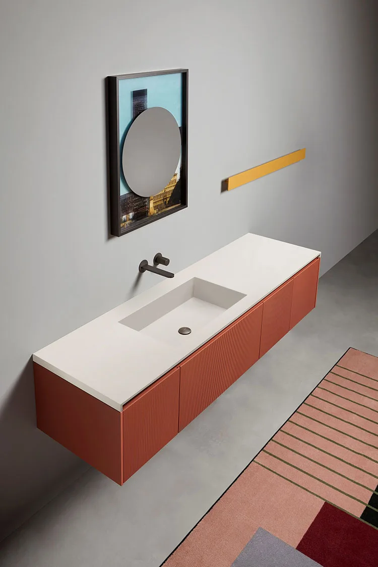 Modello di mobile bagno colorato n.01