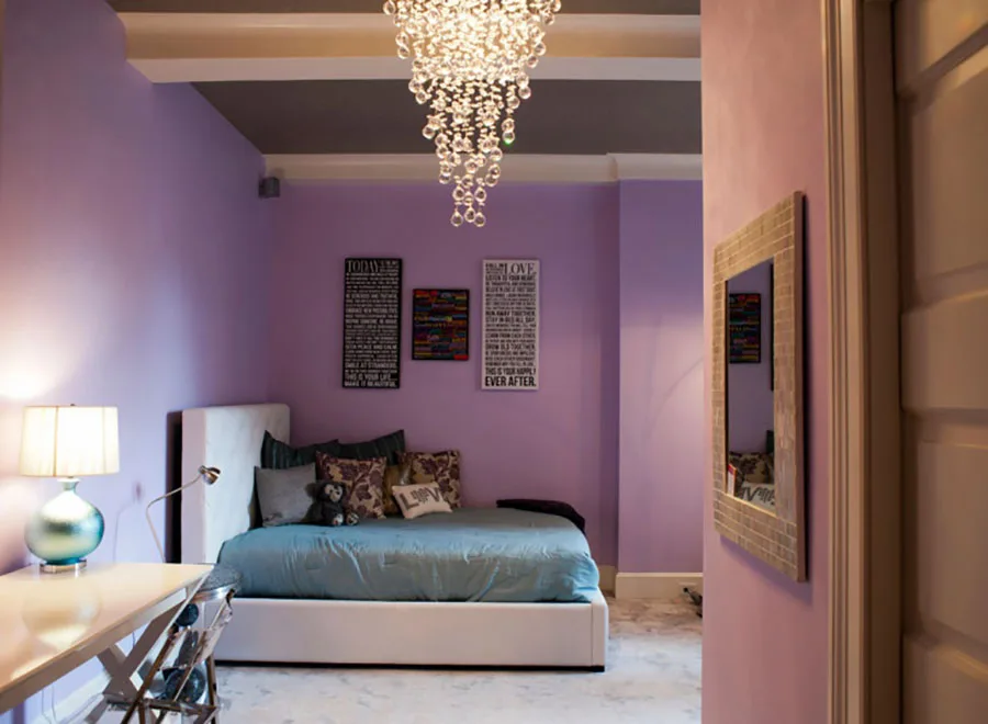 Pareti camera da letto colore lavanda 02