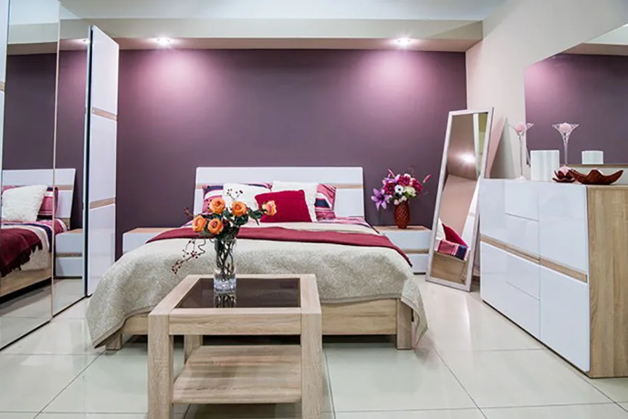 Pareti camera da letto colore lavanda 03