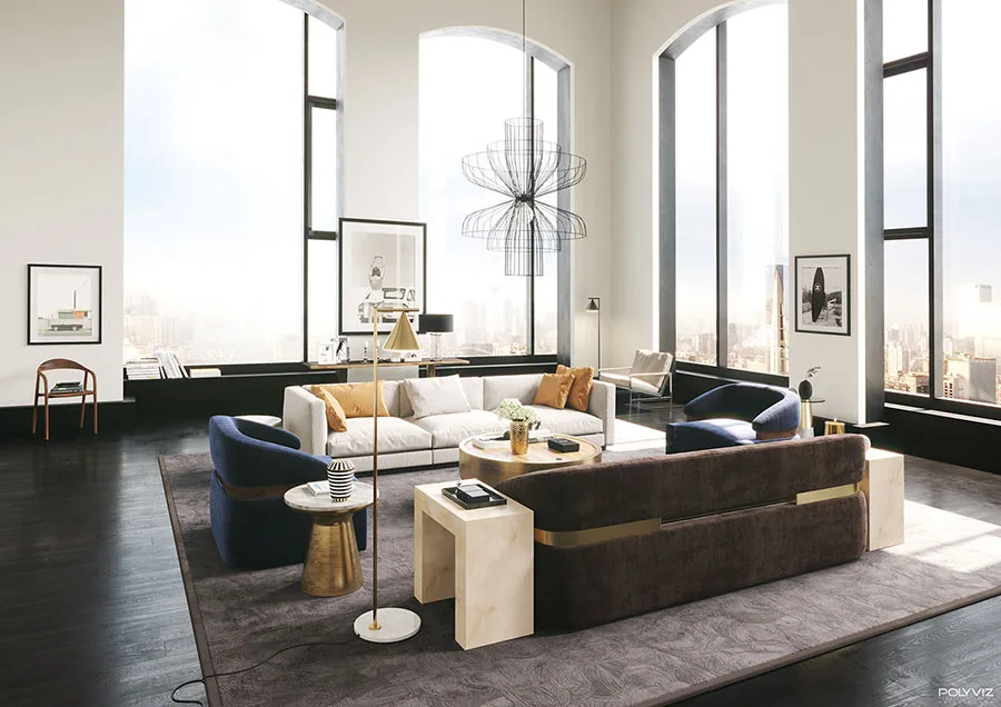 Arredamento salotto vintage contemporaneo n.40