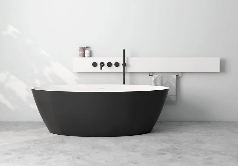 Modello di vasca da bagno nera n.29