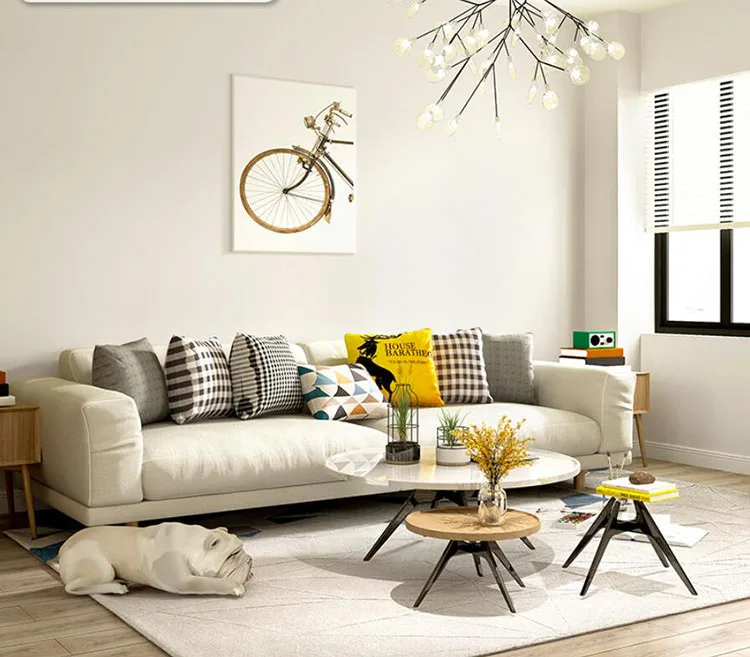 Idee pareti soggiorno color avorio 03