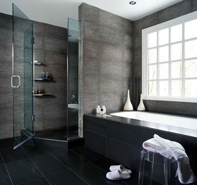 Idee per bagno nero e grigio n.04