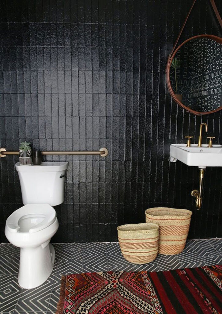 Bagno nero lucido n.04 Idee per bagno nero lucido n.04