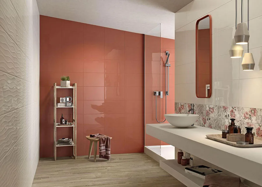 Rivestimenti per bagno arancione n.12