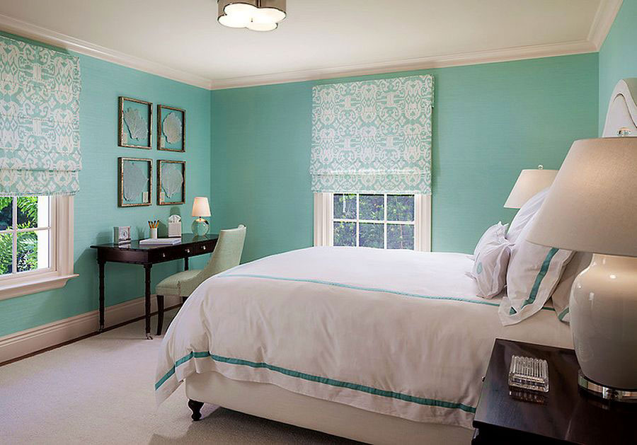 Arredamento camera da letto color Tiffany 03