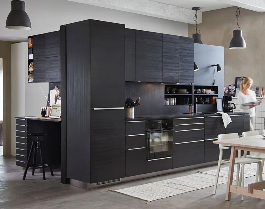 Modello di cucina nera Ikea n.03