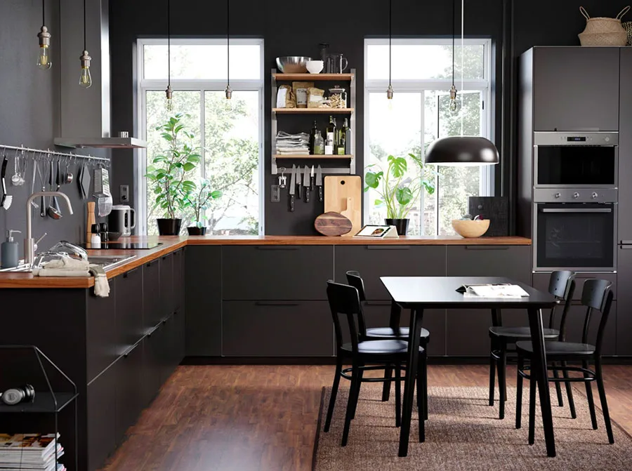 Modello di cucina nera Ikea n.04