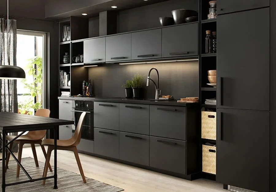 Modello di cucina nera Ikea n.06