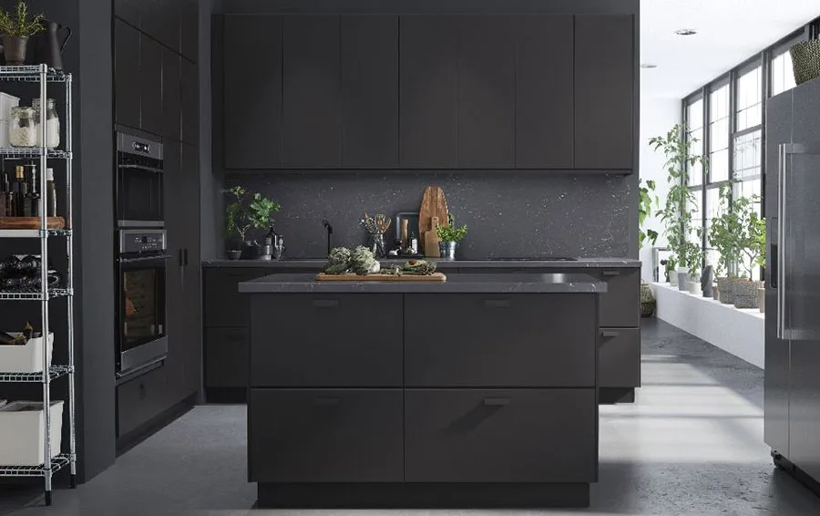 Modello di cucina nera Ikea n.08